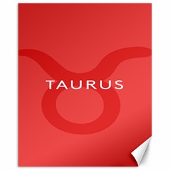 Zodizc Taurus Red Canvas 16  X 20   by Mariart