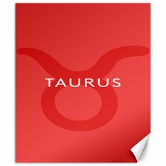 Zodizc Taurus Red Canvas 20  X 24   by Mariart