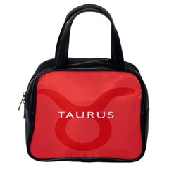 Zodizc Taurus Red Classic Handbags (one Side) by Mariart