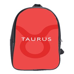 Zodizc Taurus Red School Bags(large)  by Mariart