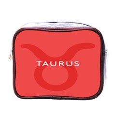 Zodizc Taurus Red Mini Toiletries Bags by Mariart