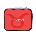 Zodizc Taurus Red Mini Toiletries Bags Front