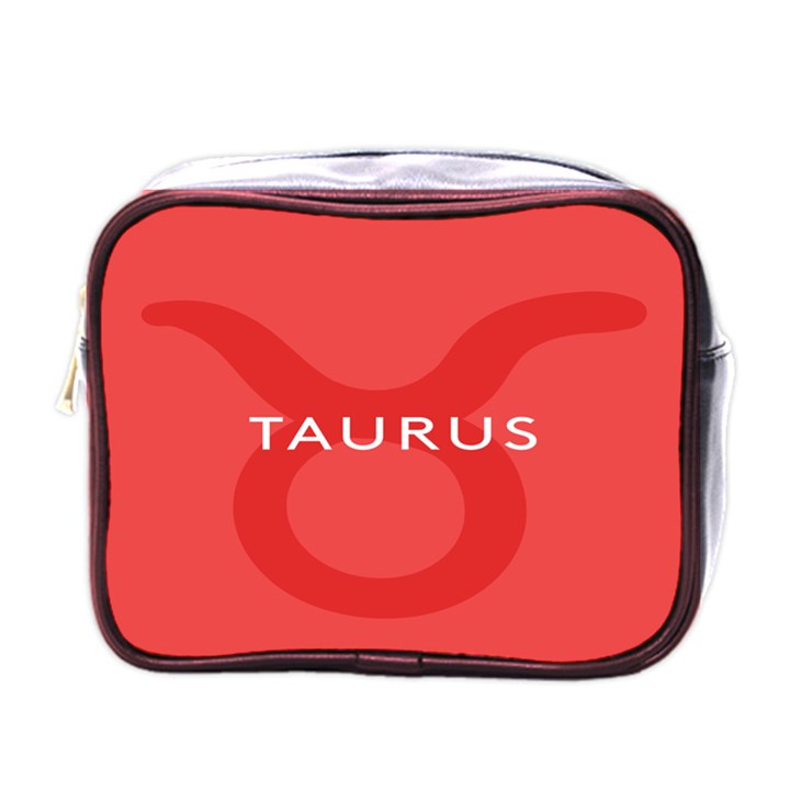 Zodizc Taurus Red Mini Toiletries Bags