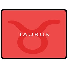 Zodizc Taurus Red Fleece Blanket (large)  by Mariart