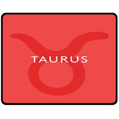 Zodizc Taurus Red Fleece Blanket (medium)  by Mariart