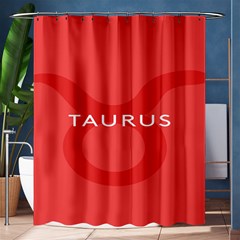 Zodizc Taurus Red Shower Curtain 60  X 72  (medium)  by Mariart