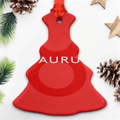 Zodizc Taurus Red Christmas Tree Ornament (two Sides) by Mariart