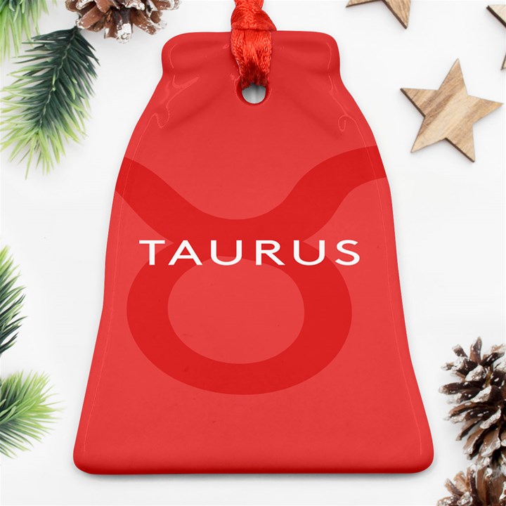 Zodizc Taurus Red Bell Ornament (Two Sides)