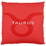 Zodizc Taurus Red Large Cushion Case (Two Sides) Front