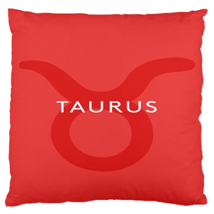 Zodizc Taurus Red Large Cushion Case (Two Sides)