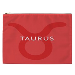 Zodizc Taurus Red Cosmetic Bag (xxl)  by Mariart