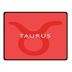 Zodizc Taurus Red Double Sided Fleece Blanket (small)  by Mariart