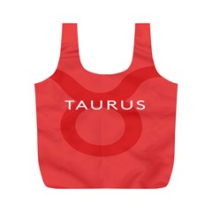 Zodizc Taurus Red Full Print Recycle Bags (m)  by Mariart