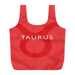 Zodizc Taurus Red Full Print Recycle Bags (l)  by Mariart