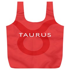 Zodizc Taurus Red Full Print Recycle Bags (l)  by Mariart