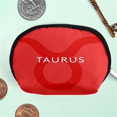 Zodizc Taurus Red Accessory Pouches (medium)  by Mariart