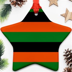 Color Green Orange Black Ornament (star)