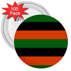 Color Green Orange Black 3  Buttons (100 Pack)  by Mariart