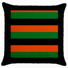 Color Green Orange Black Throw Pillow Case (black) by Mariart