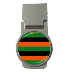 Color Green Orange Black Money Clips (round)  by Mariart