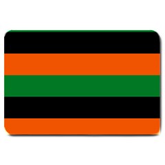 Color Green Orange Black Large Doormat  by Mariart