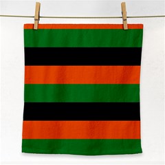 Color Green Orange Black Face Towel by Mariart