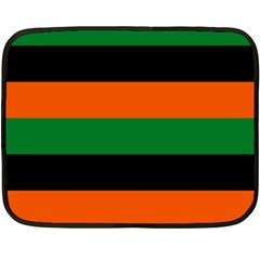 Color Green Orange Black Fleece Blanket (mini) by Mariart