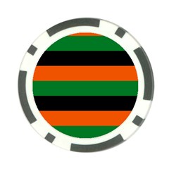 Color Green Orange Black Poker Chip Card Guard (10 Pack) by Mariart