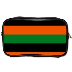 Color Green Orange Black Toiletries Bags 2-side by Mariart