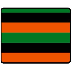 Color Green Orange Black Fleece Blanket (medium)  by Mariart