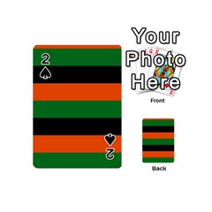 Color Green Orange Black Playing Cards 54 (mini)  by Mariart