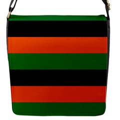 Color Green Orange Black Flap Messenger Bag (s) by Mariart