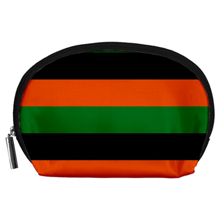 Color Green Orange Black Accessory Pouches (Large) 