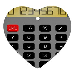 Calculator Heart Ornament (two Sides) by Mariart