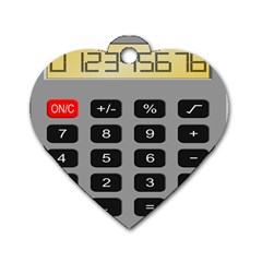 Calculator Dog Tag Heart (two Sides) by Mariart