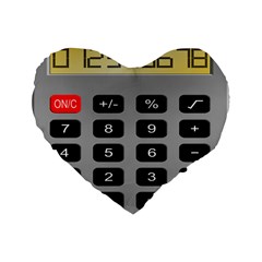 Calculator Standard 16  Premium Flano Heart Shape Cushions