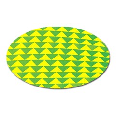 Arrow Triangle Green Yellow Oval Magnet