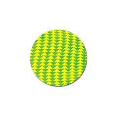 Arrow Triangle Green Yellow Golf Ball Marker (4 Pack) by Mariart