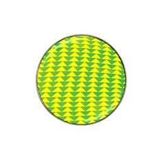 Arrow Triangle Green Yellow Hat Clip Ball Marker (4 Pack) by Mariart