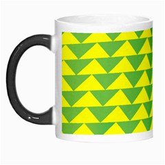 Arrow Triangle Green Yellow Morph Mugs by Mariart