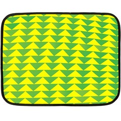 Arrow Triangle Green Yellow Fleece Blanket (mini) by Mariart