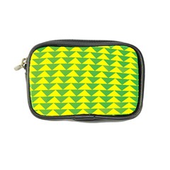 Arrow Triangle Green Yellow Coin Purse by Mariart