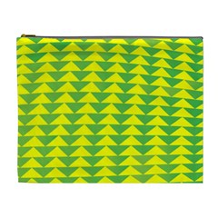 Arrow Triangle Green Yellow Cosmetic Bag (xl) by Mariart