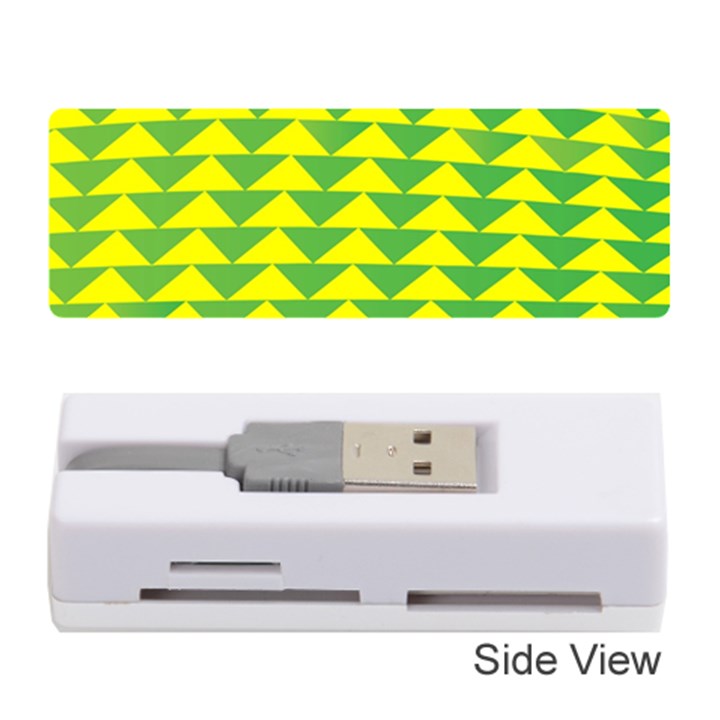 Arrow Triangle Green Yellow Memory Card Reader (Stick) 