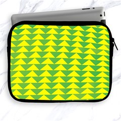 Arrow Triangle Green Yellow Apple Ipad 2/3/4 Zipper Cases by Mariart