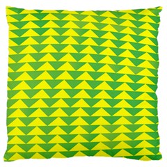 Arrow Triangle Green Yellow Large Flano Cushion Case (two Sides) by Mariart