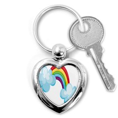 Could Rainbow Red Yellow Green Blue Purple Key Chains (heart) 