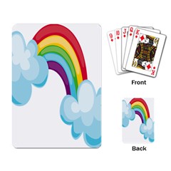 Could Rainbow Red Yellow Green Blue Purple Playing Card by Mariart