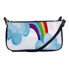 Could Rainbow Red Yellow Green Blue Purple Shoulder Clutch Bags by Mariart