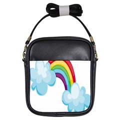 Could Rainbow Red Yellow Green Blue Purple Girls Sling Bags by Mariart